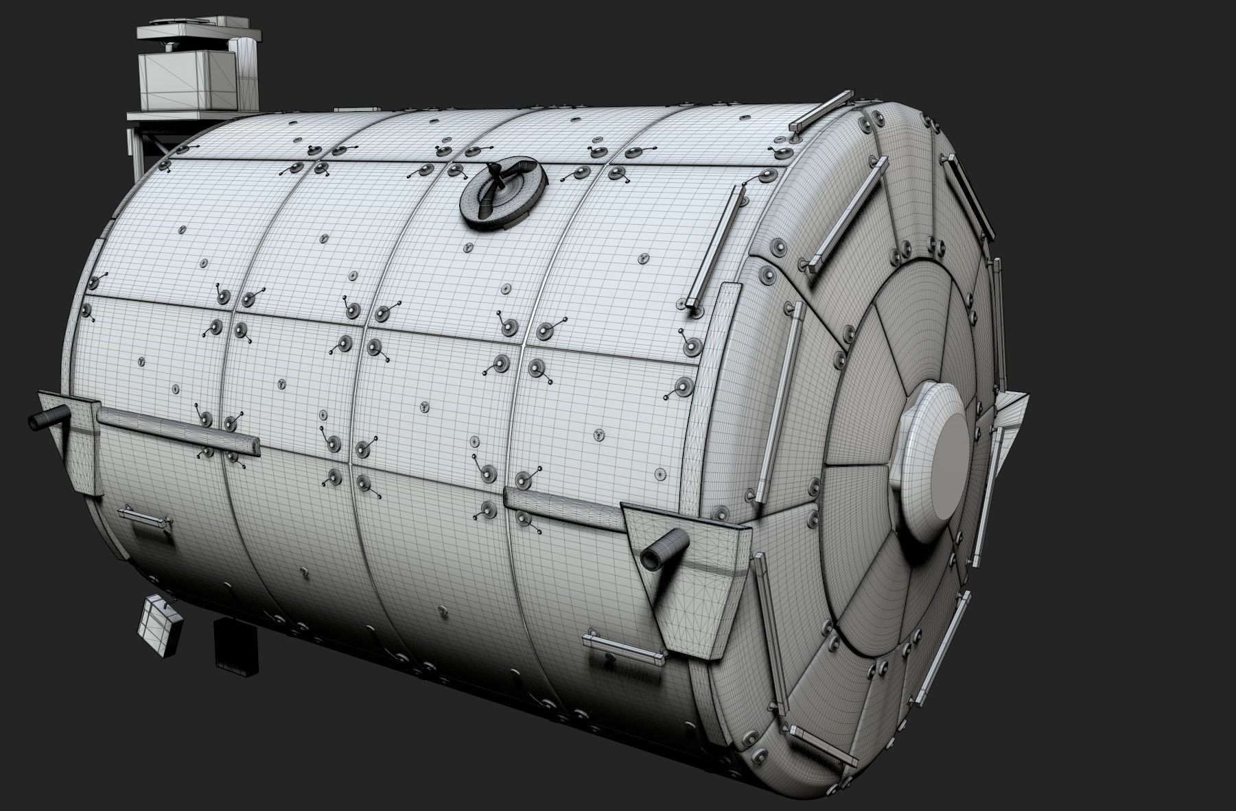 European Research Laboratory Columbus ERLC Module on ISS 3D model_3