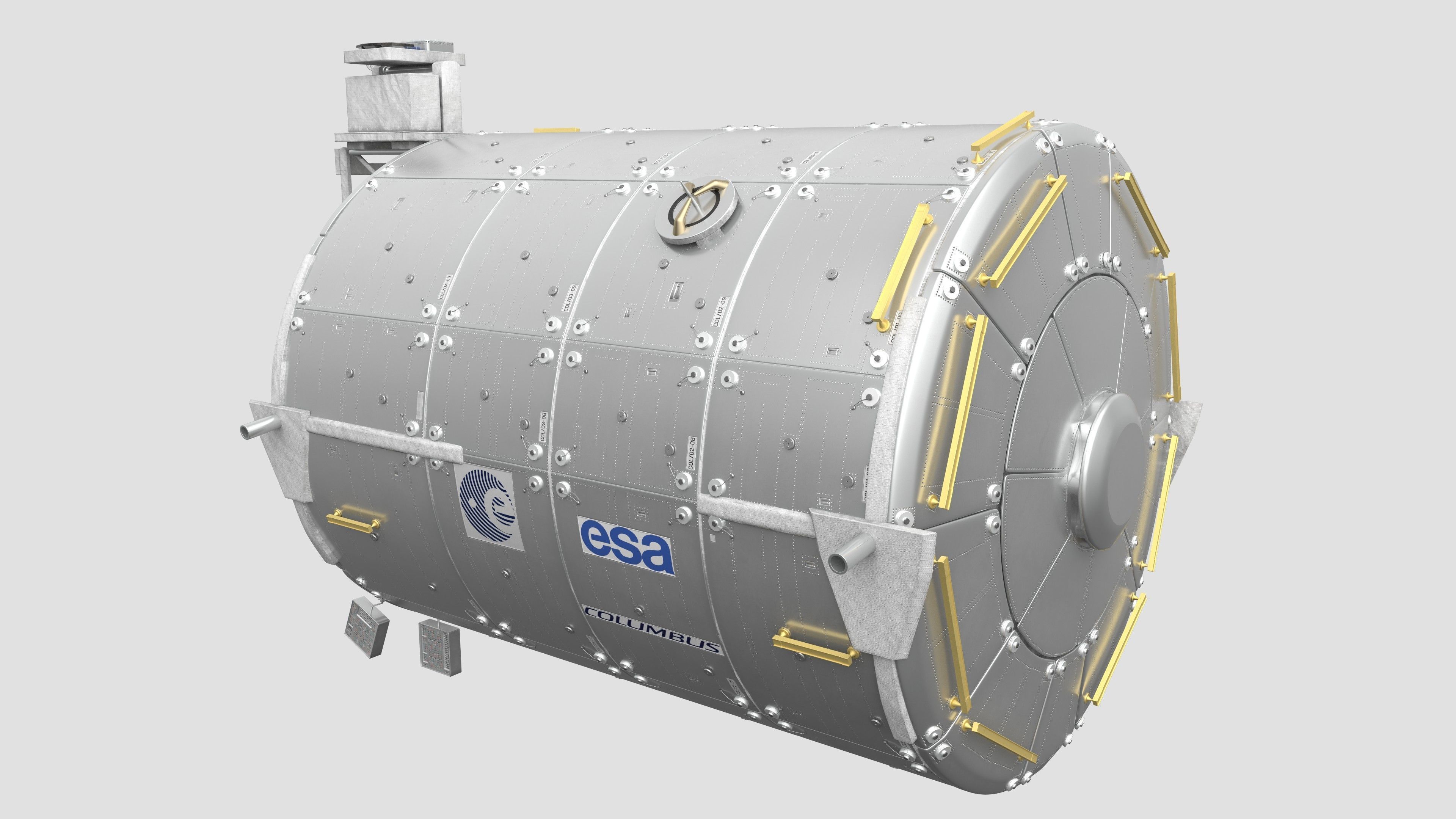 European Research Laboratory Columbus ERLC Module on ISS 3D model_1