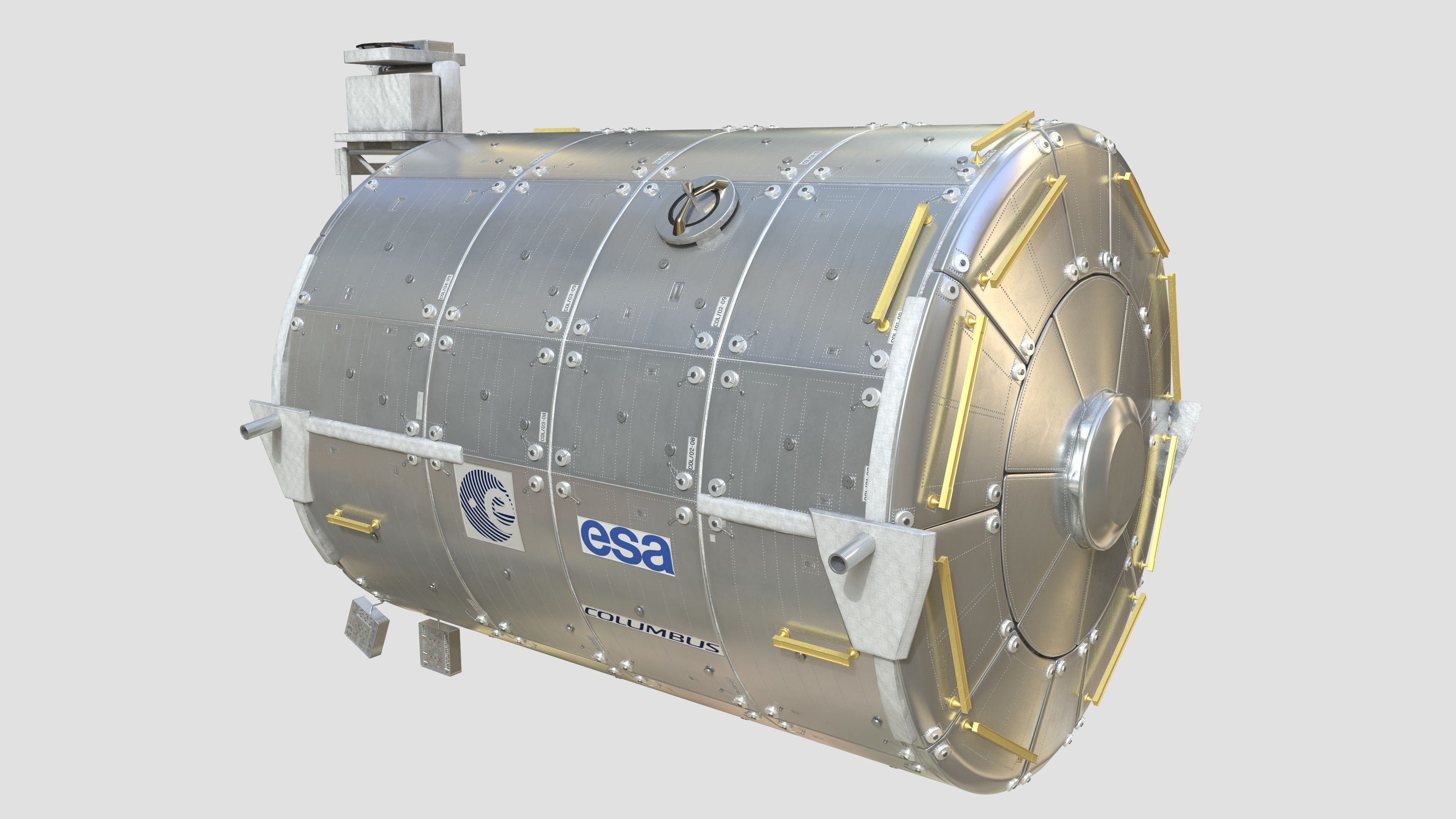 European Research Laboratory Columbus ERLC Module on ISS 3D model_2