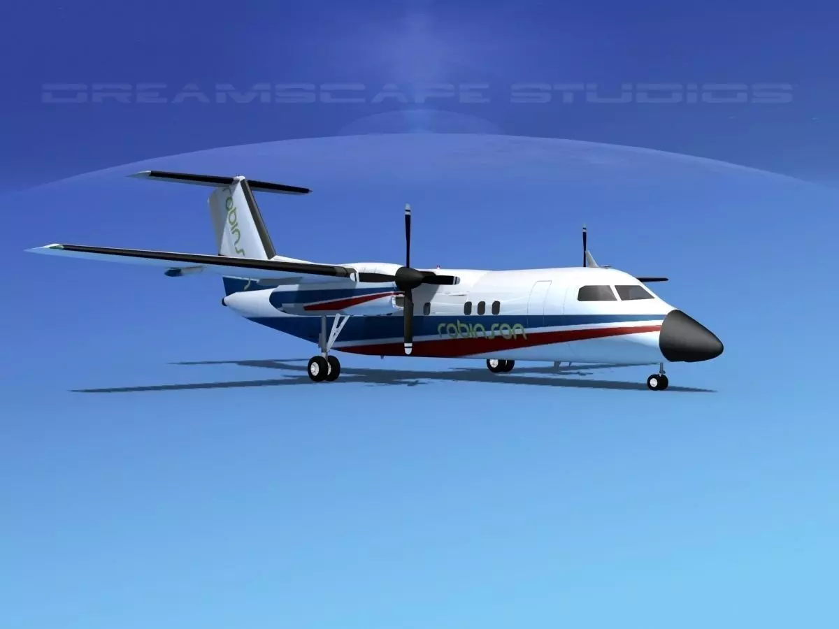Dehaviland DHC-8 100 Robinson Air 3D model