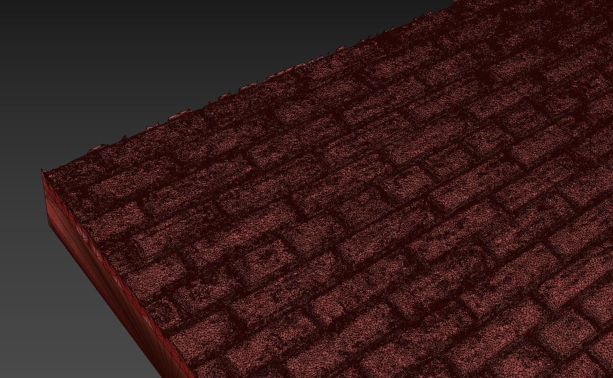 Ultra realistic Brick wall Scan 3D model_8