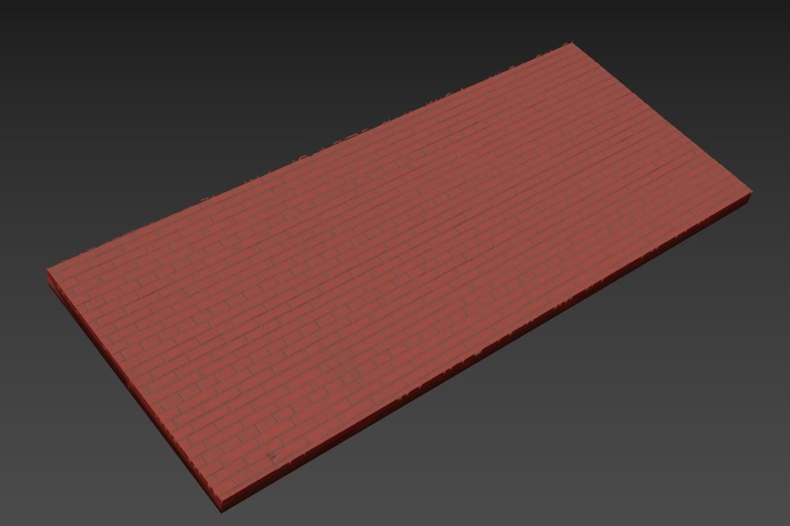 Ultra realistic Brick wall Scan 3D model_7