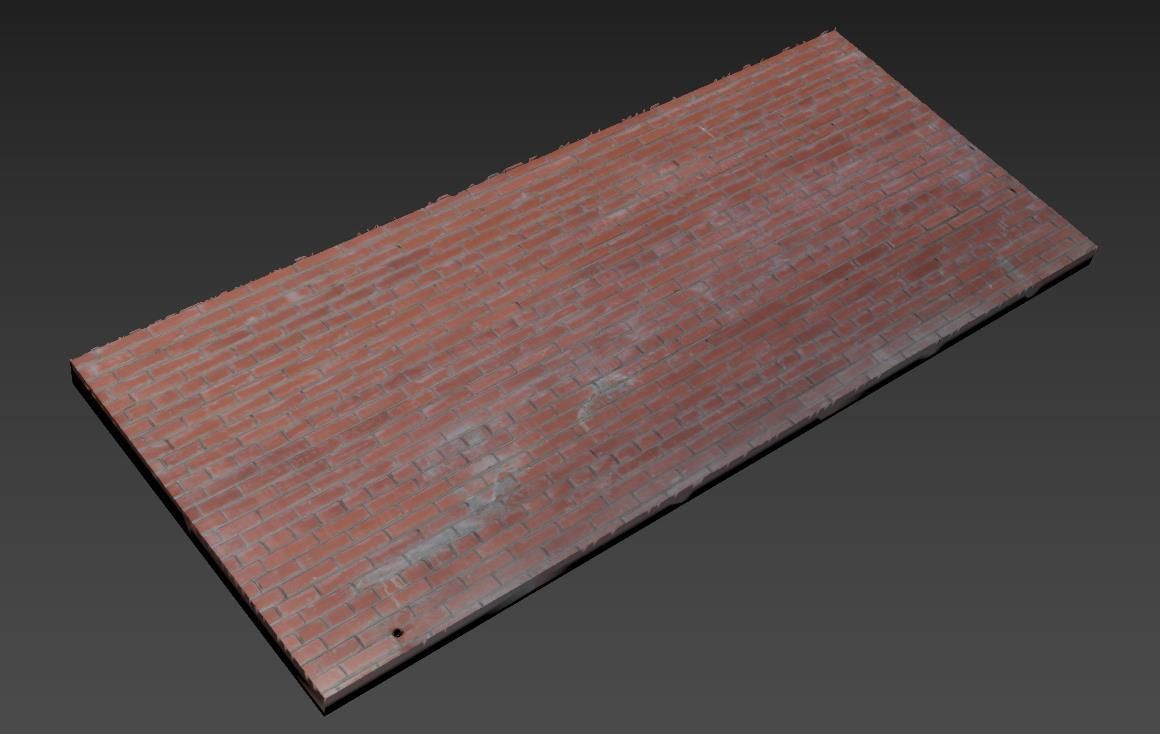 Ultra realistic Brick wall Scan 3D model_6