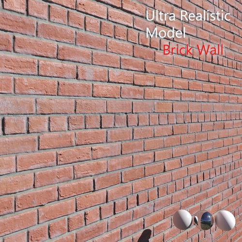 Ultra realistic Brick wall Scan 3D model