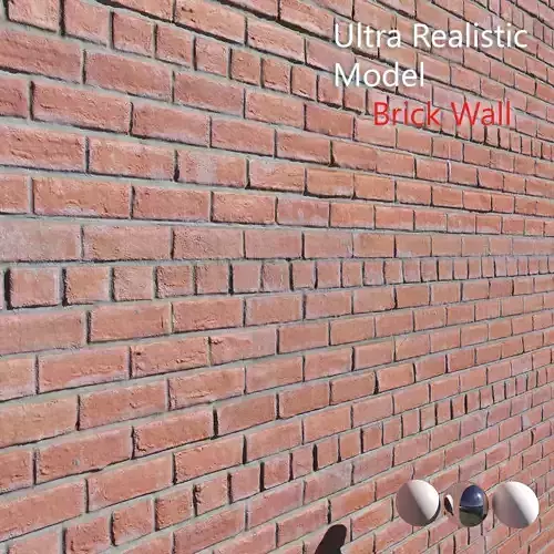 Ultra realistic Brick wall Scan 3D model