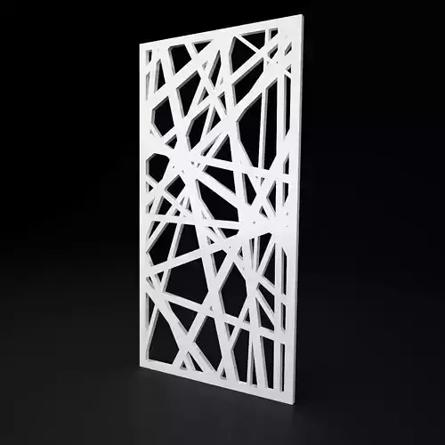 CNC panel Lines solid lattice Low-poly 3D model