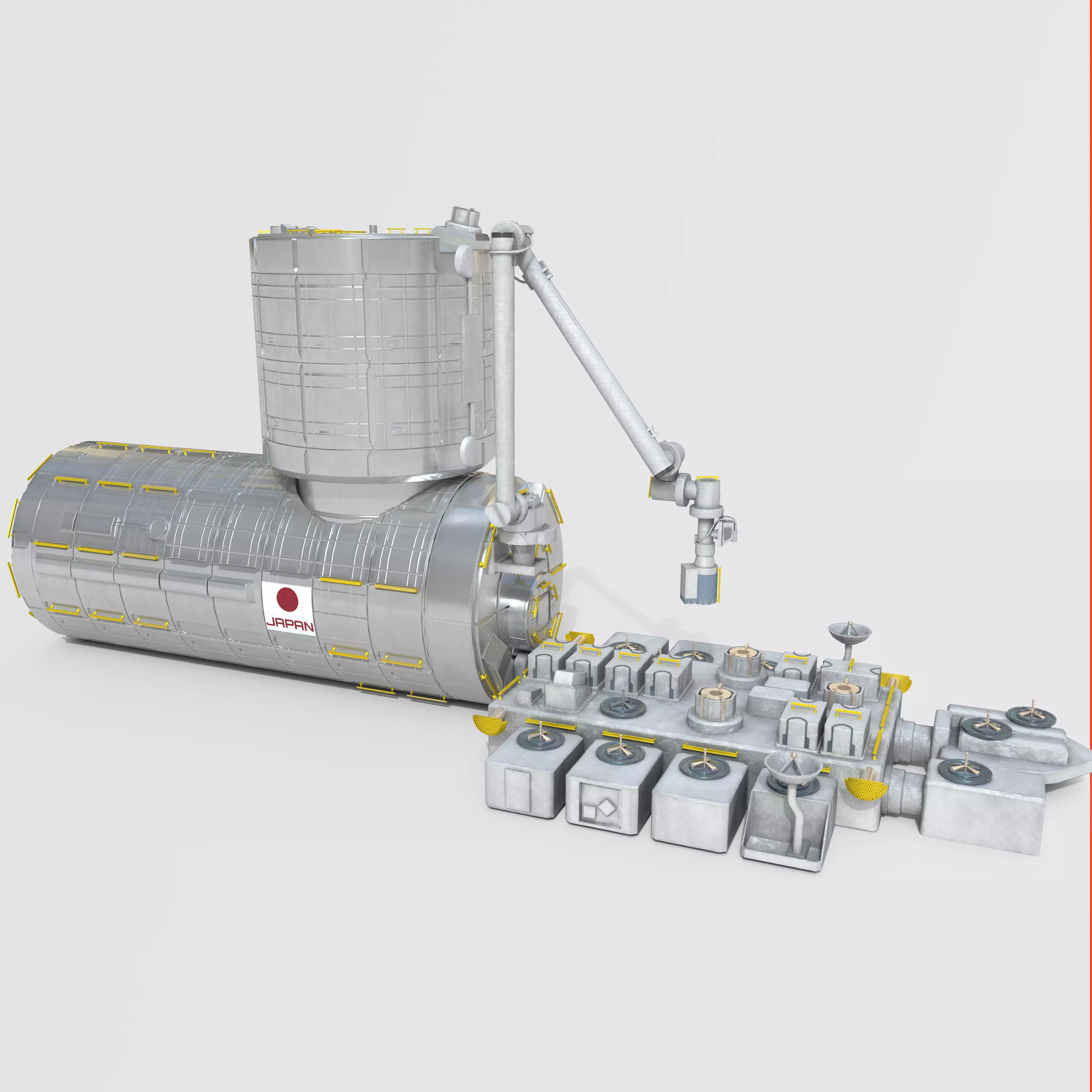 Japanese Experiment Lab Kibo HOPE Module on ISS 3D model_0
