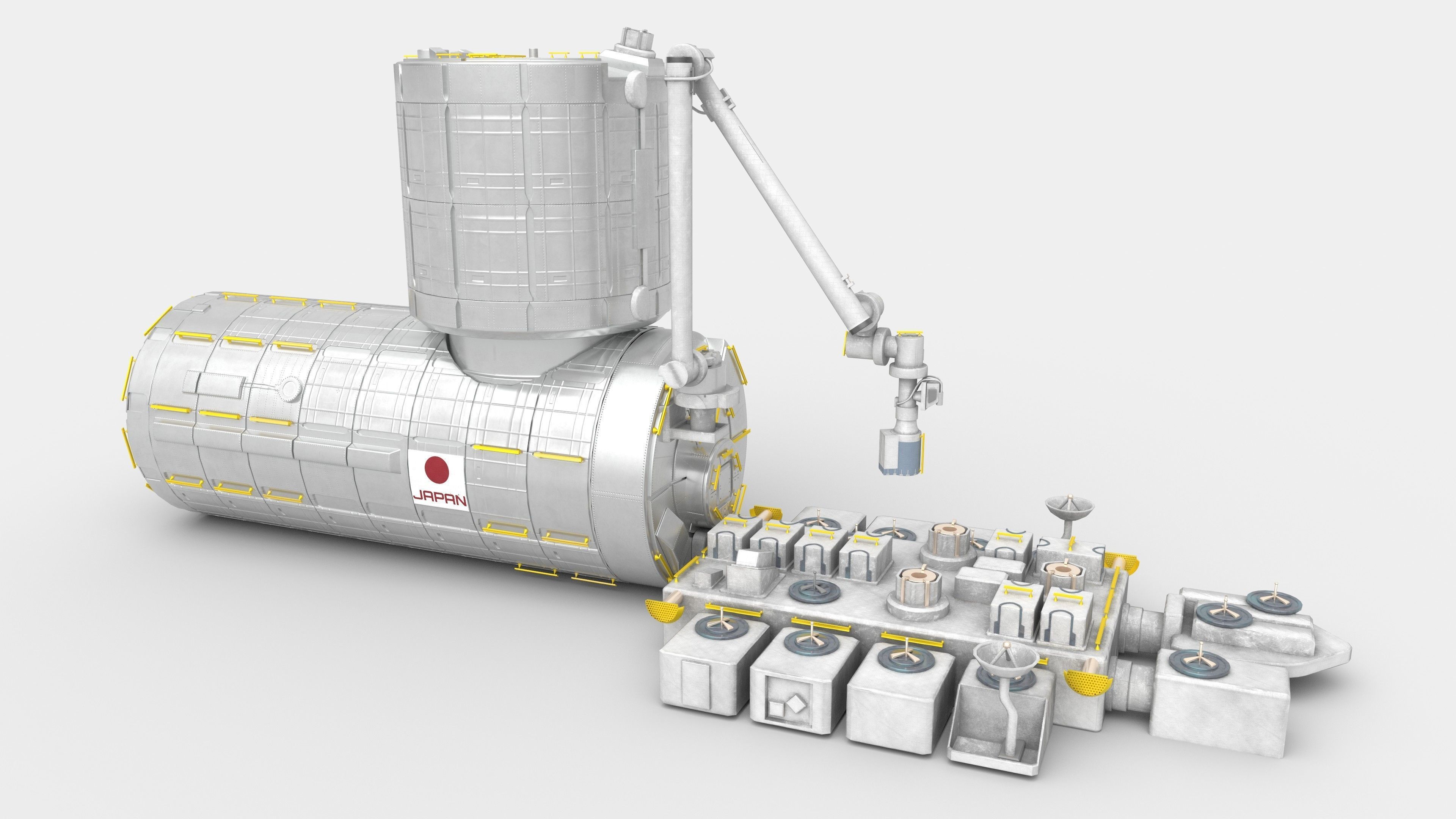 Japanese Experiment Lab Kibo HOPE Module on ISS 3D model_1