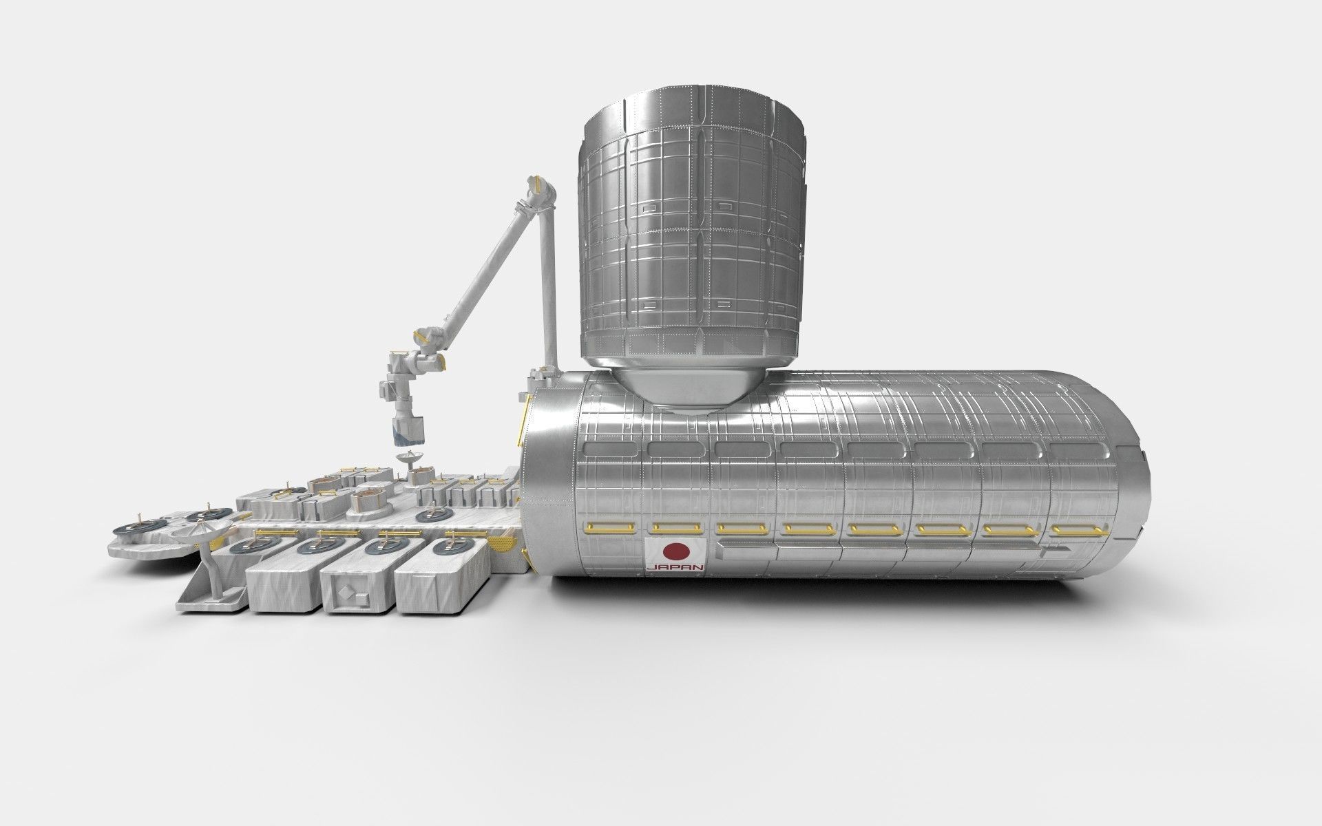 Japanese Experiment Lab Kibo HOPE Module on ISS 3D model_7