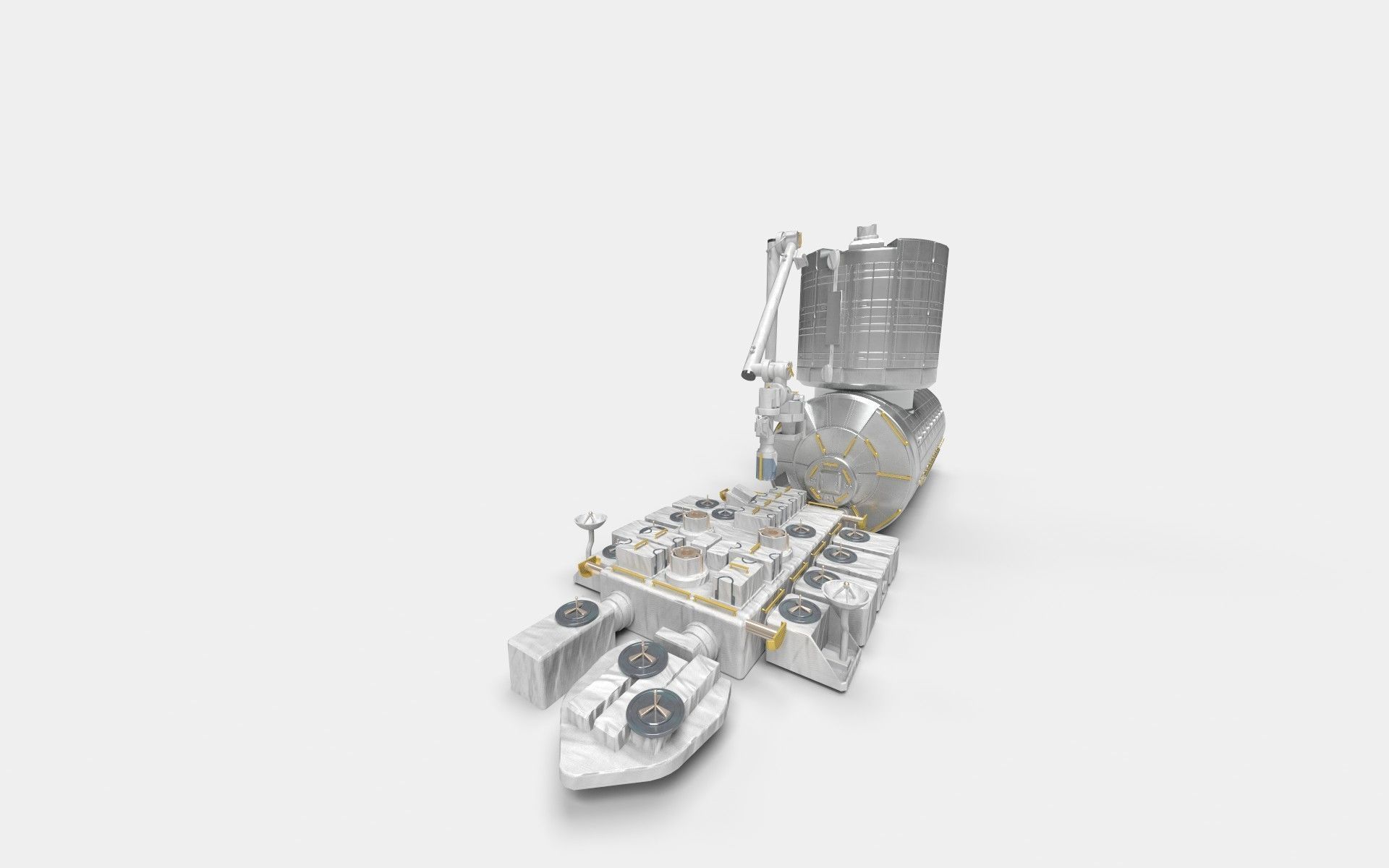 Japanese Experiment Lab Kibo HOPE Module on ISS 3D model_10
