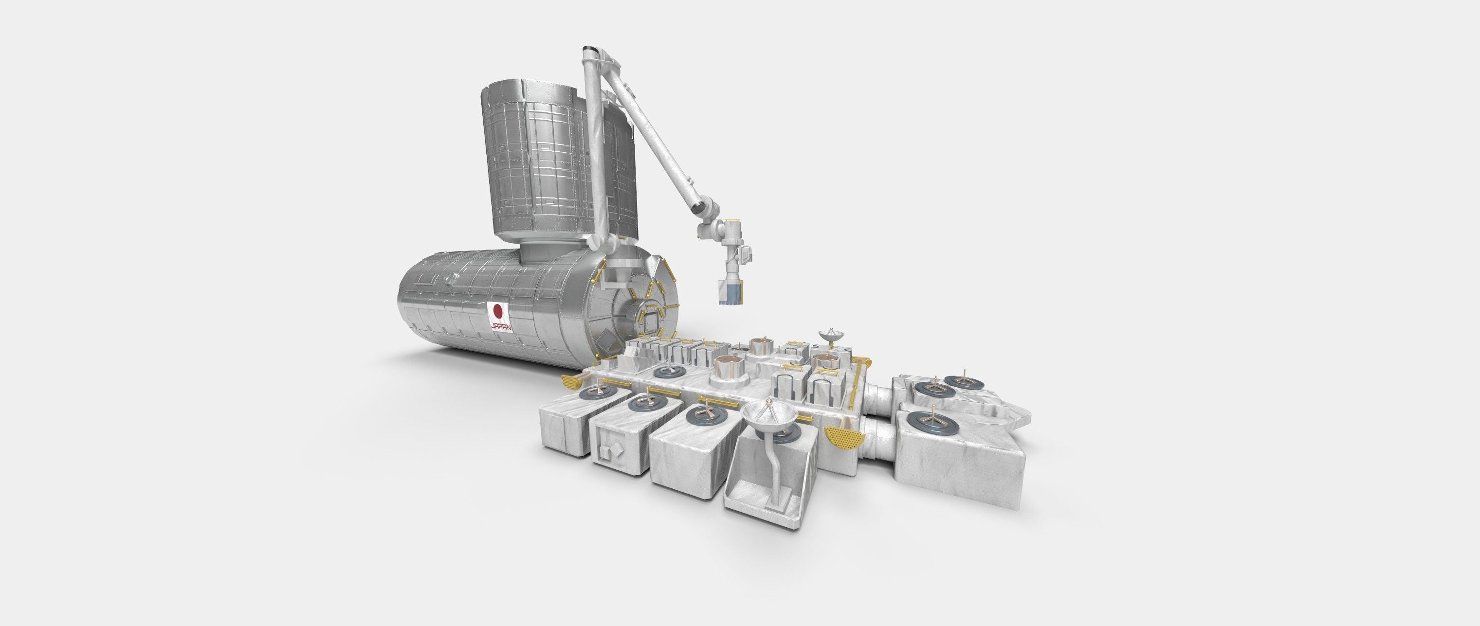 Japanese Experiment Lab Kibo HOPE Module on ISS 3D model_4