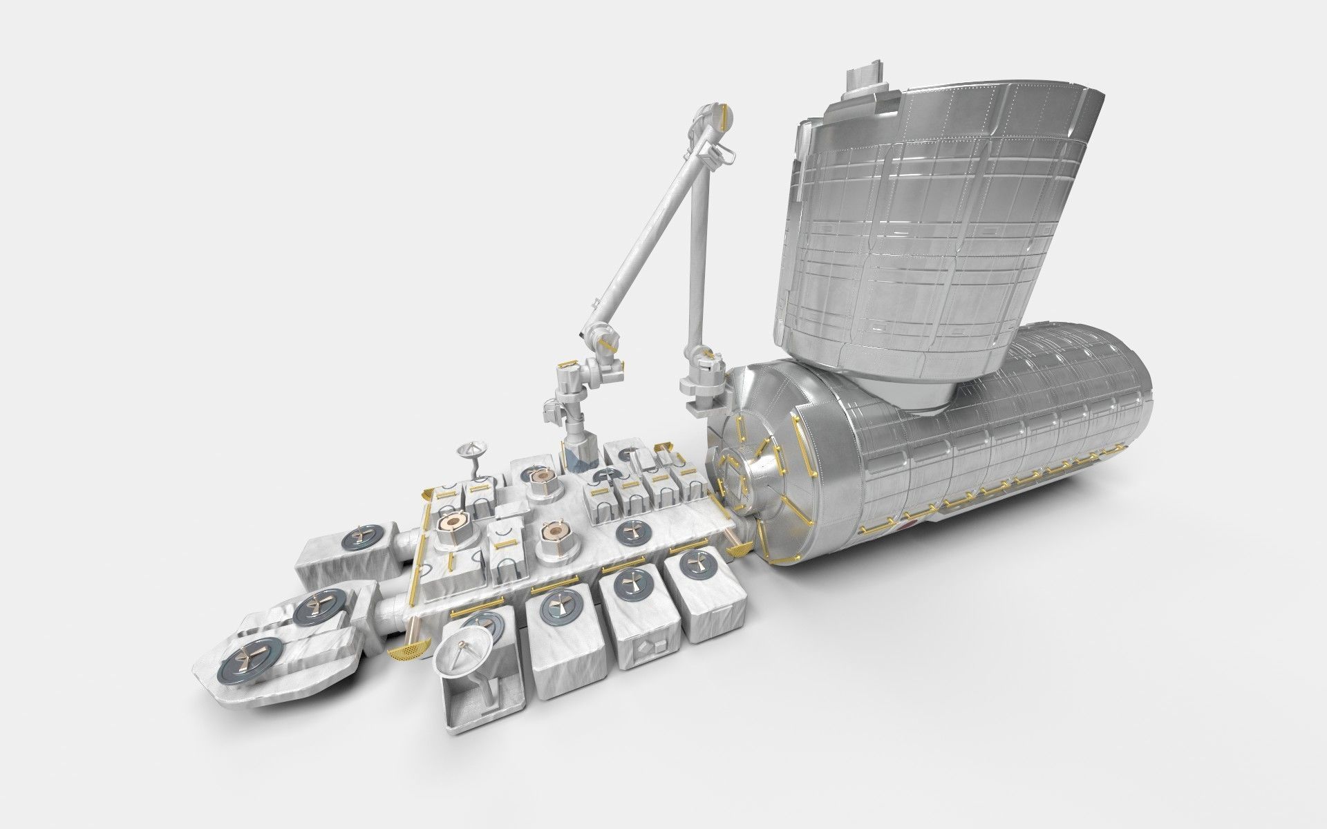 Japanese Experiment Lab Kibo HOPE Module on ISS 3D model_11