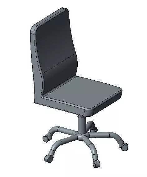 High Office Chair Without Armrest 3D print model
