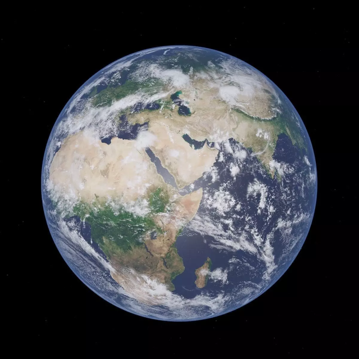 Photorealistic Earth And Moon 3d Model Set 3D model