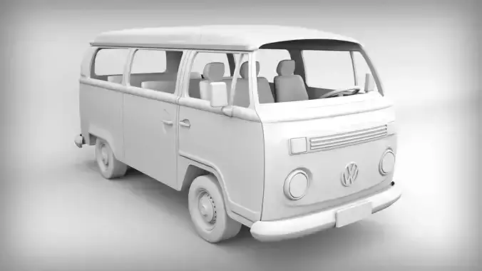 Volkswagen Kombi 2003 - For 3D Printing 3D print model