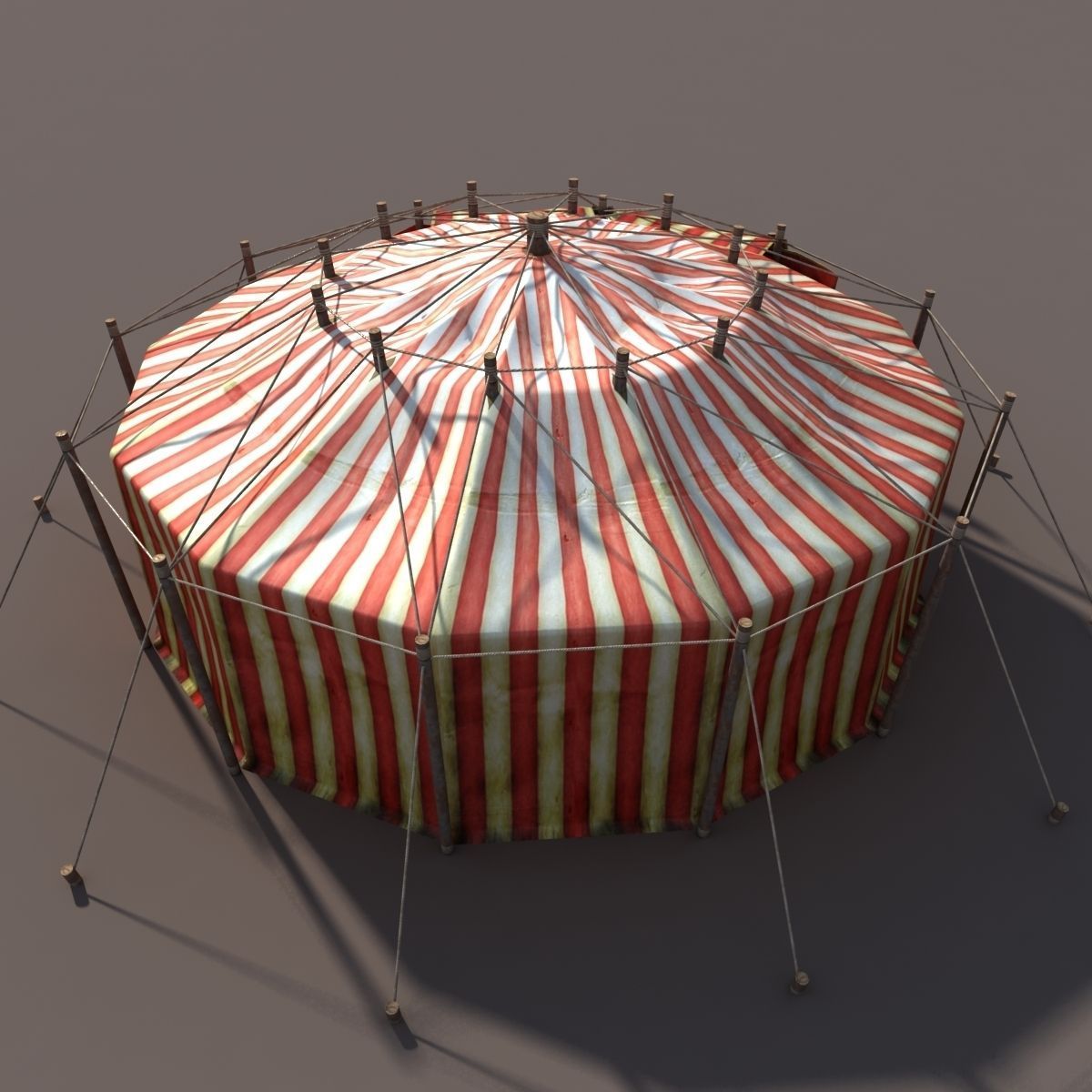 Circus Tent Low-poly 3D model_4