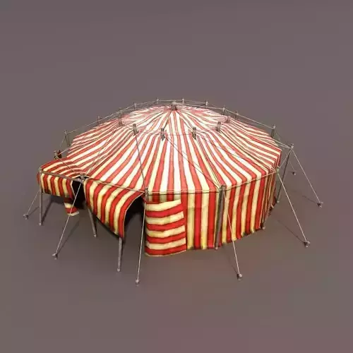Circus Tent Low-poly 3D model