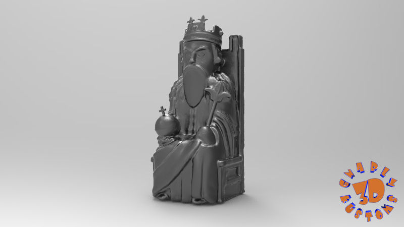 Medieval Theme Chess Set 3D print model_8