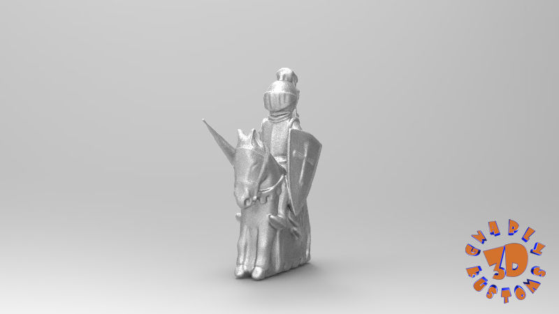 Medieval Theme Chess Set 3D print model_13