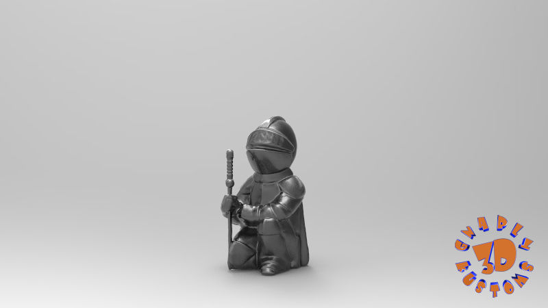 Medieval Theme Chess Set 3D print model_16