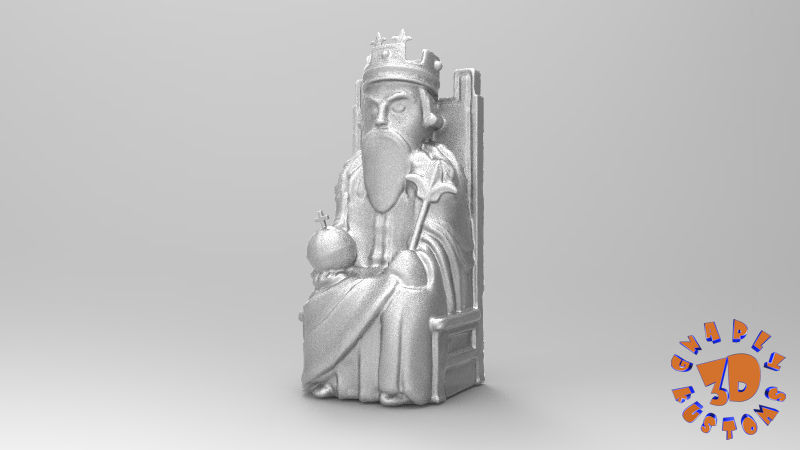 Medieval Theme Chess Set 3D print model_7
