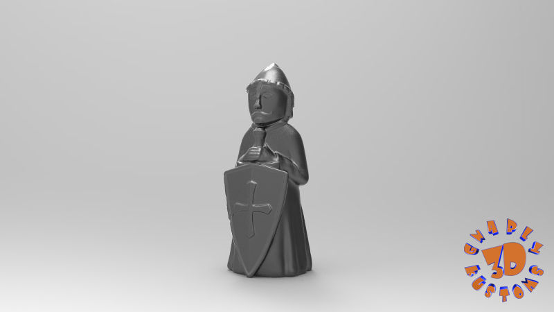 Medieval Theme Chess Set 3D print model_12