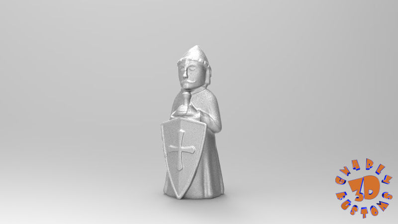 Medieval Theme Chess Set 3D print model_11