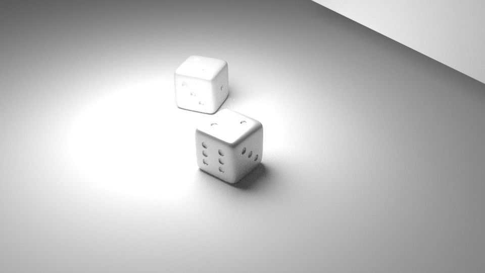 Realistic Dice two 3D model_5