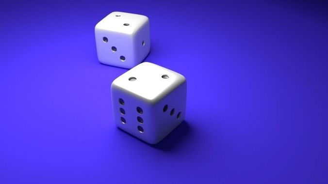 Realistic Dice two 3D model