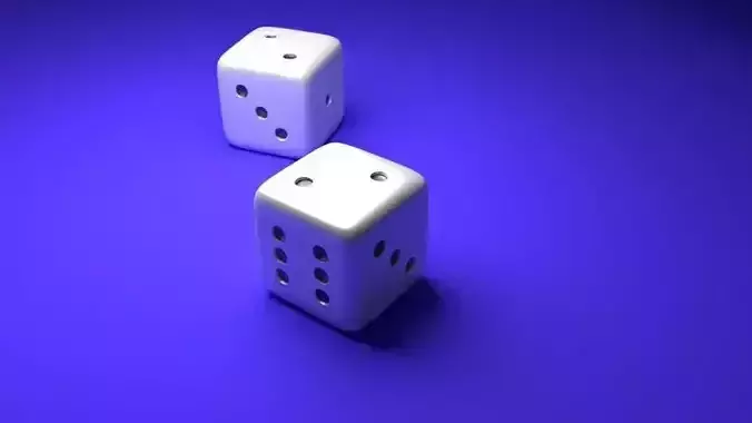 Realistic Dice two 3D model