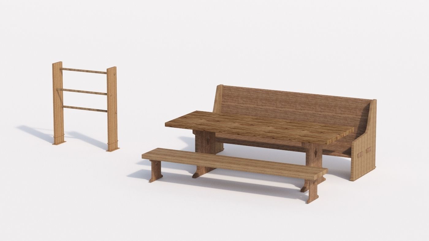 Medieval house 3D model_3