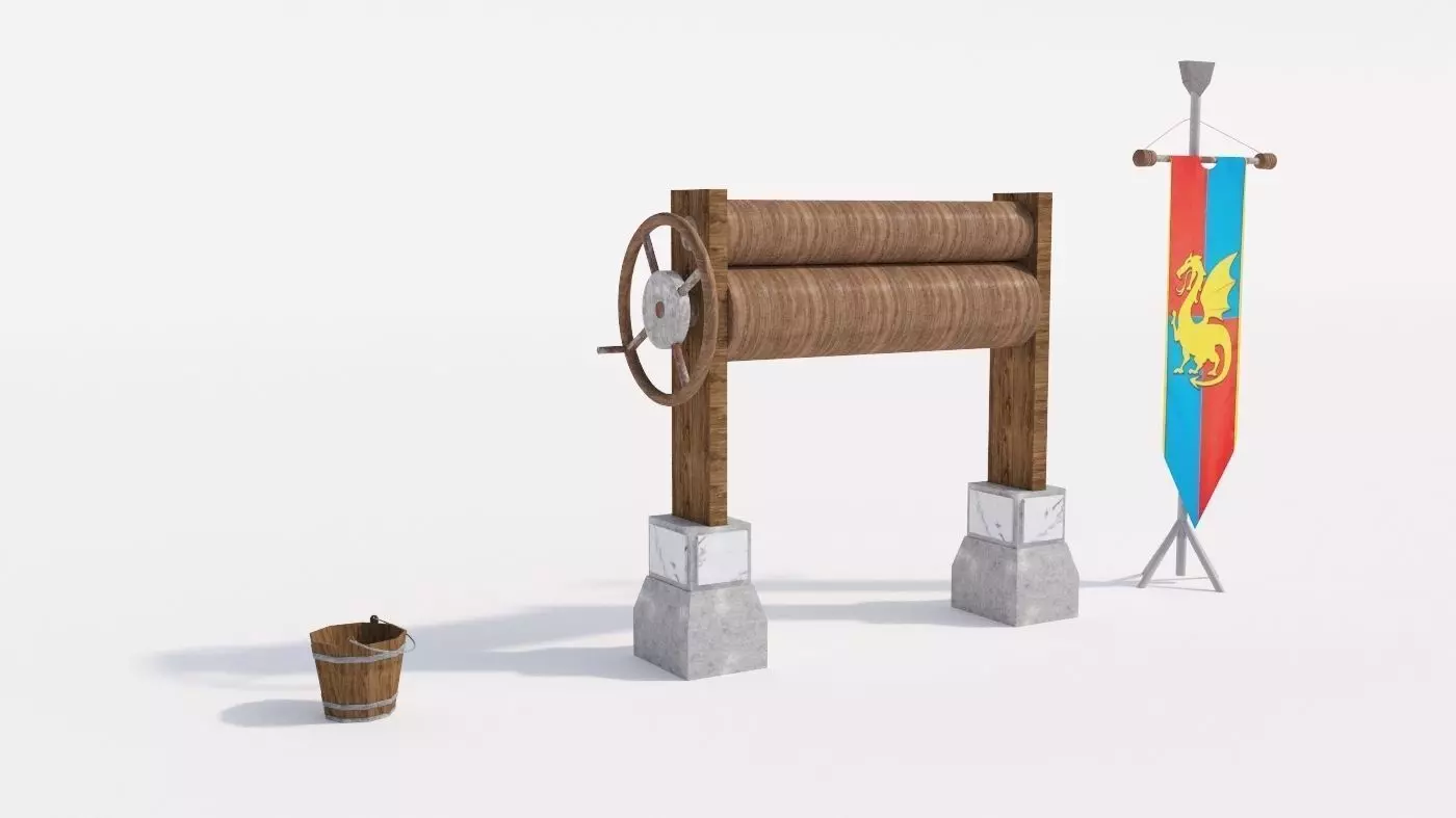 Medieval house 3D model_0