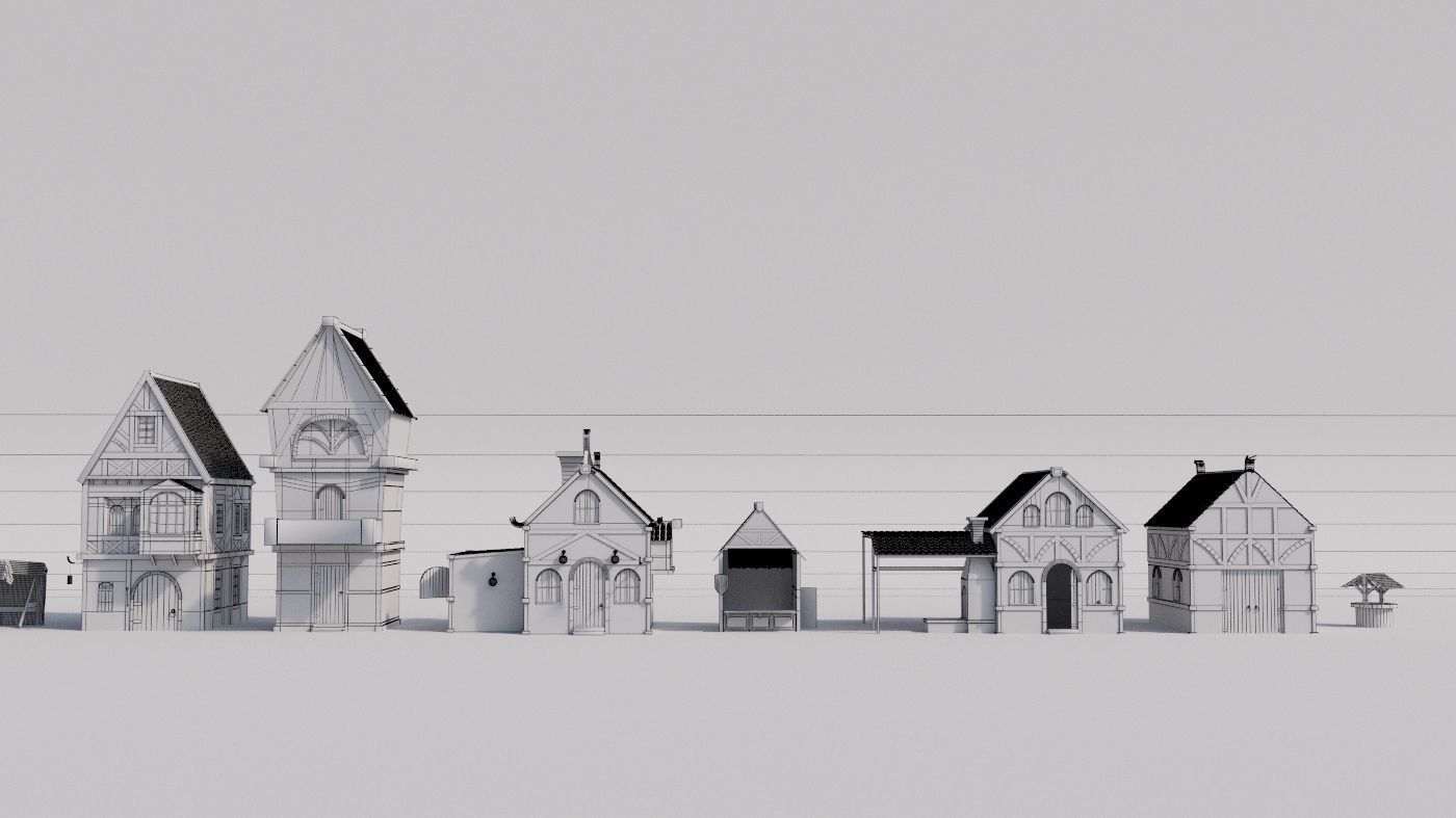 Medieval house 3D model_14