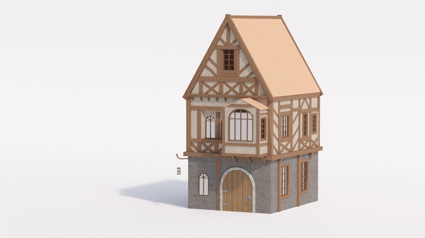 Medieval house 3D model_8