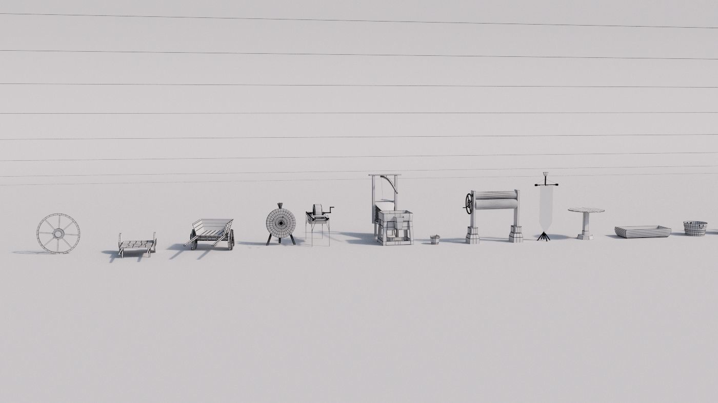 Medieval house 3D model_12