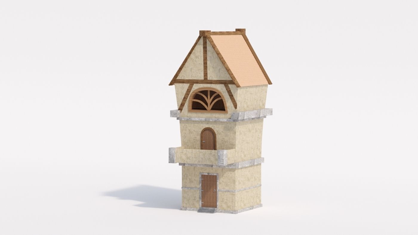 Medieval house 3D model_10