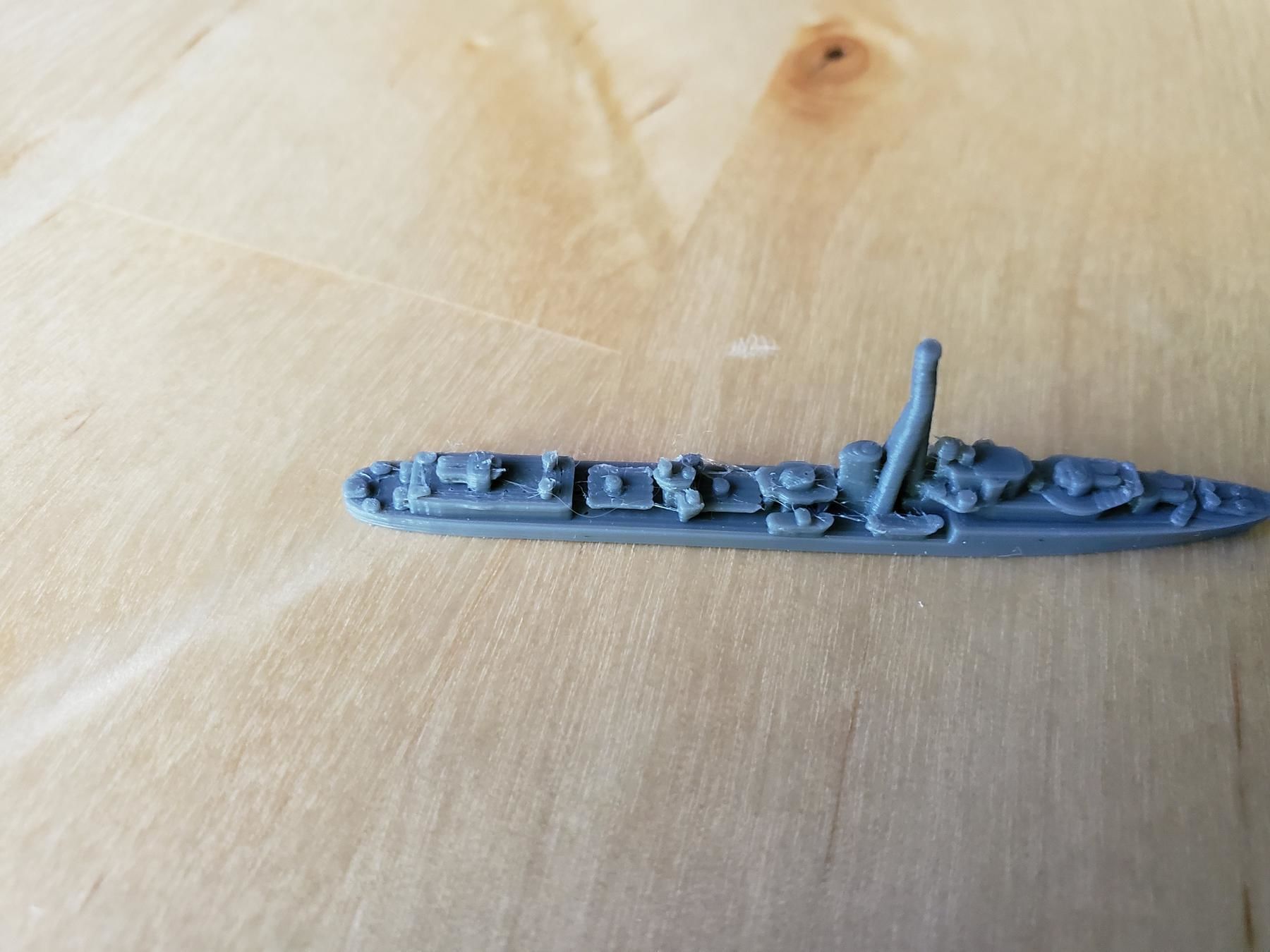 British J Class Destroyer Warship 3D print model_4