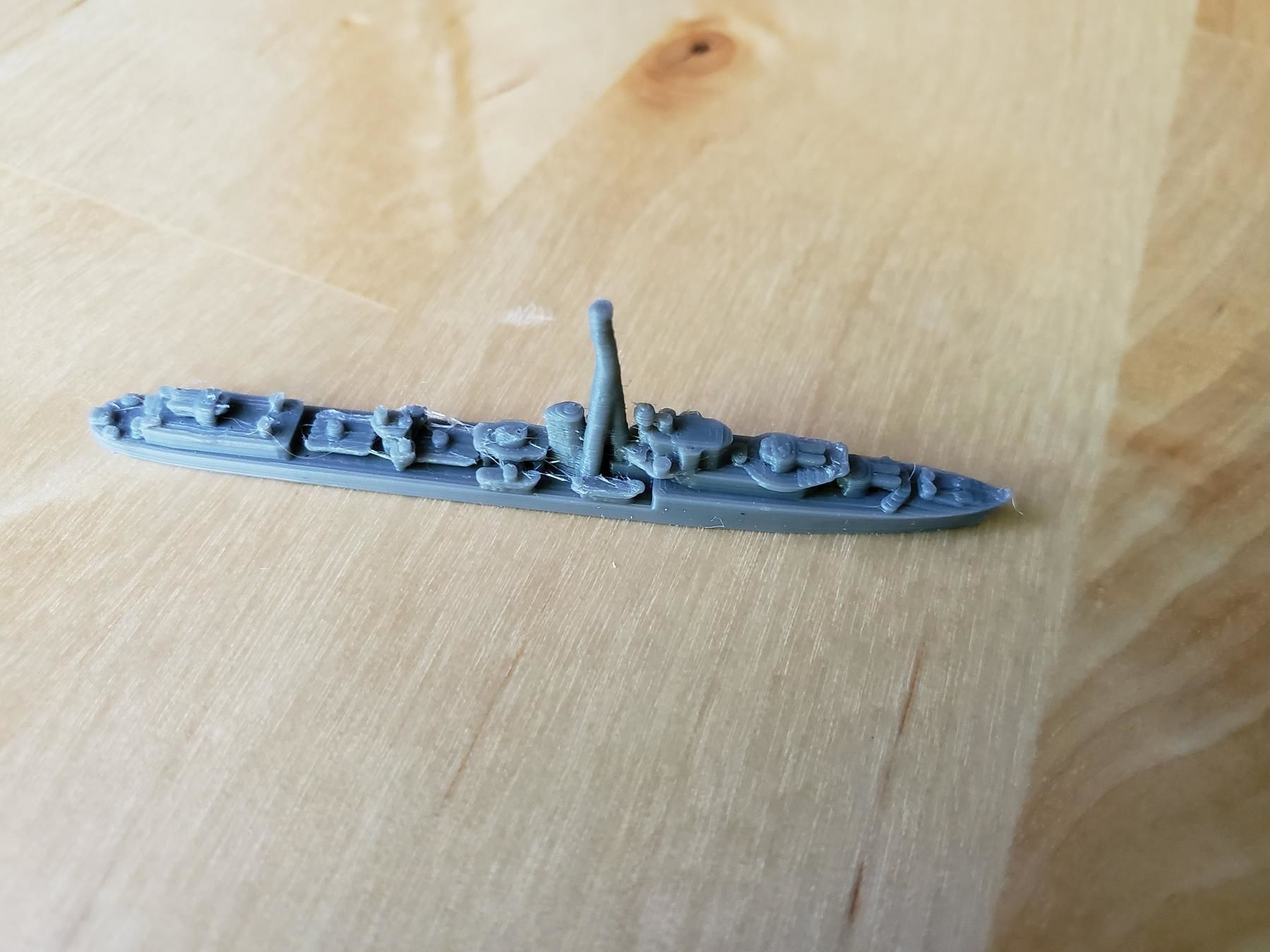 British J Class Destroyer Warship 3D print model_3