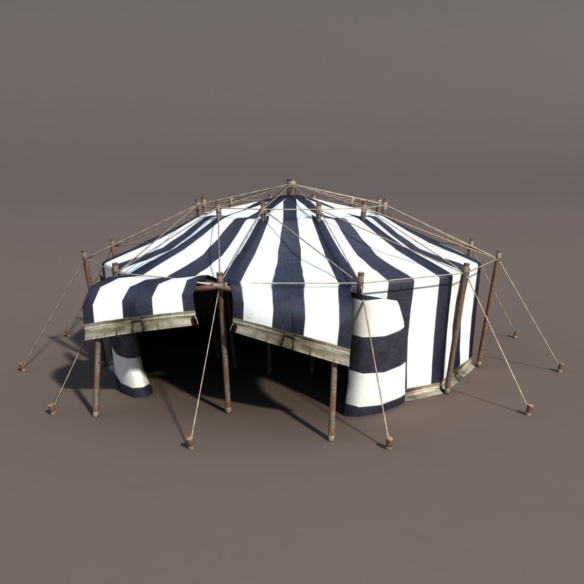 Circus Tent2 Low-poly 3D model_4