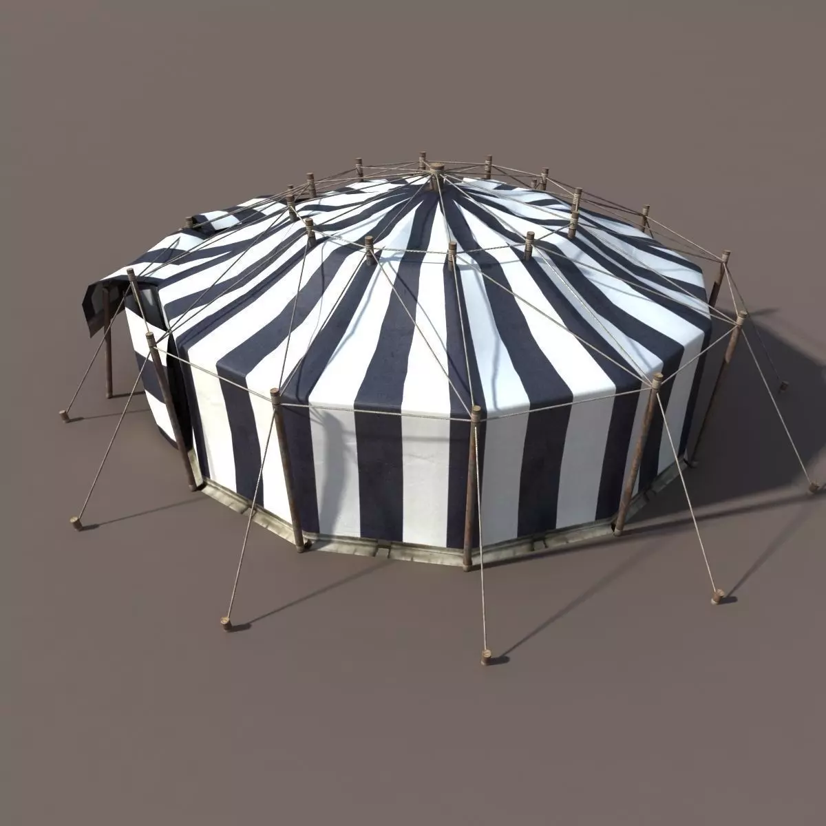 Circus Tent2 Low-poly 3D model_0