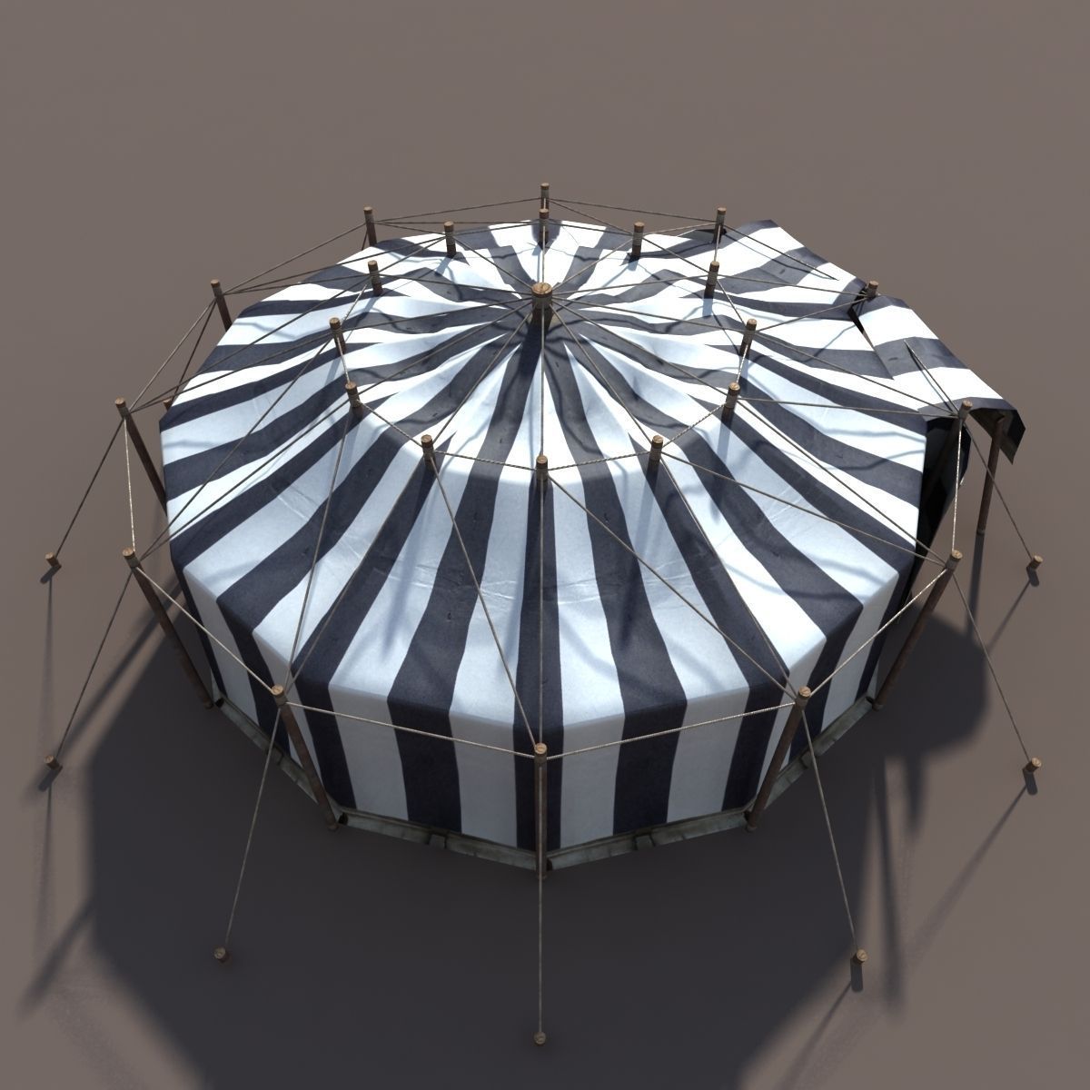Circus Tent2 Low-poly 3D model_1