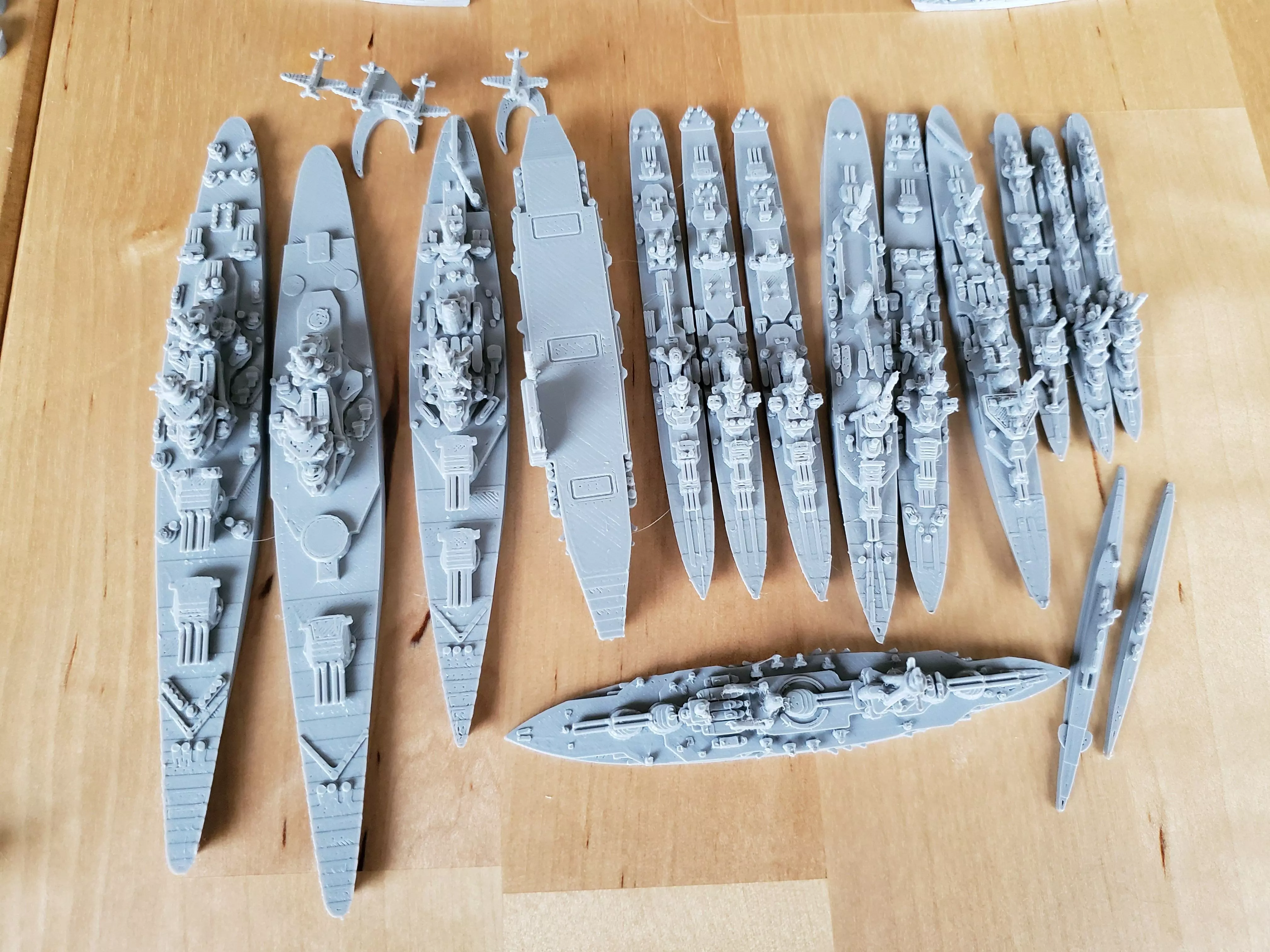 French Miniature WWII Warship Collection 3D print model_0