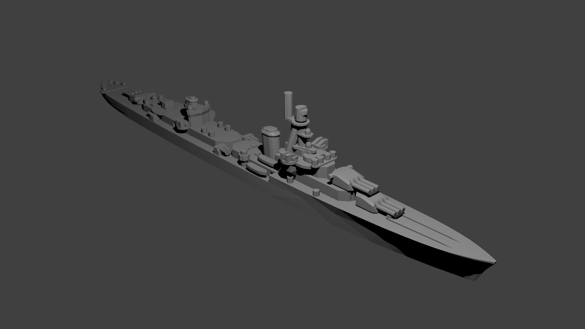French Miniature WWII Warship Collection 3D print model_9