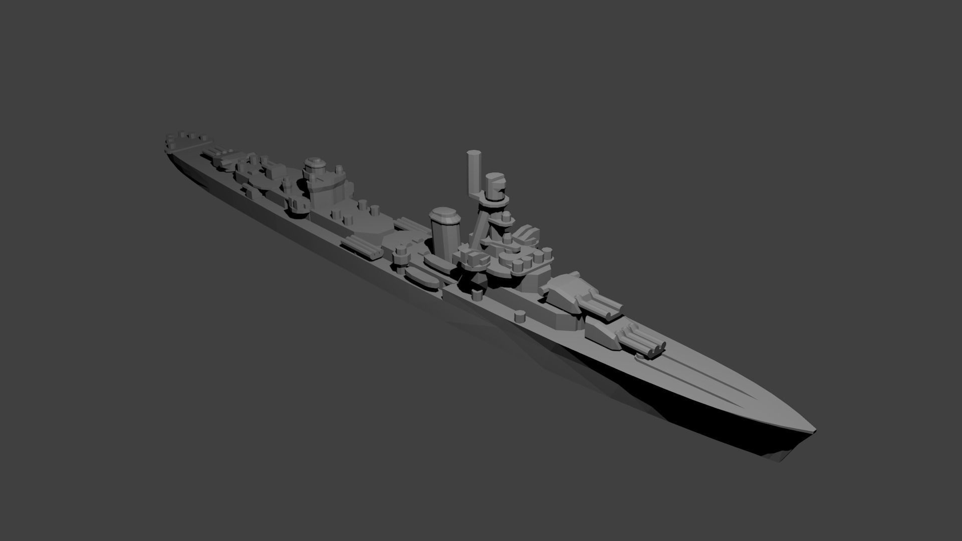 French Miniature WWII Warship Collection 3D print model_8