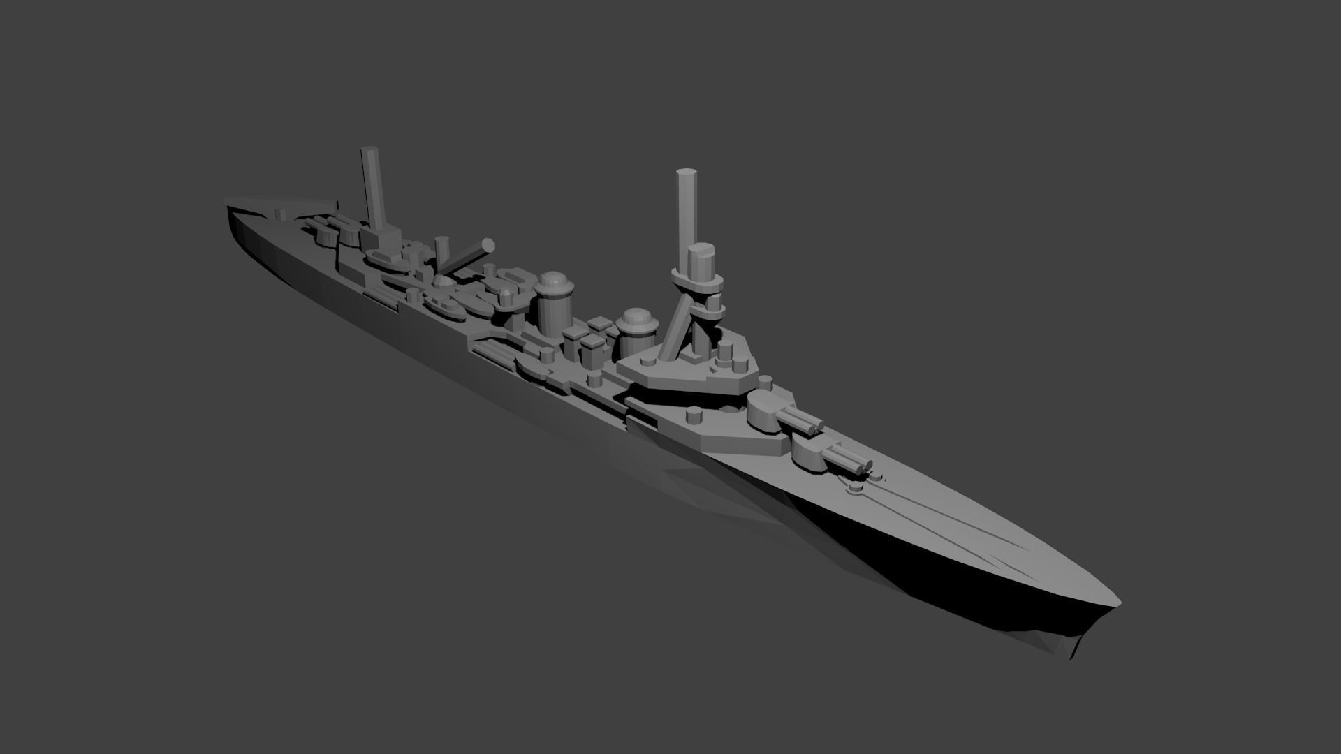 French Miniature WWII Warship Collection 3D print model_5