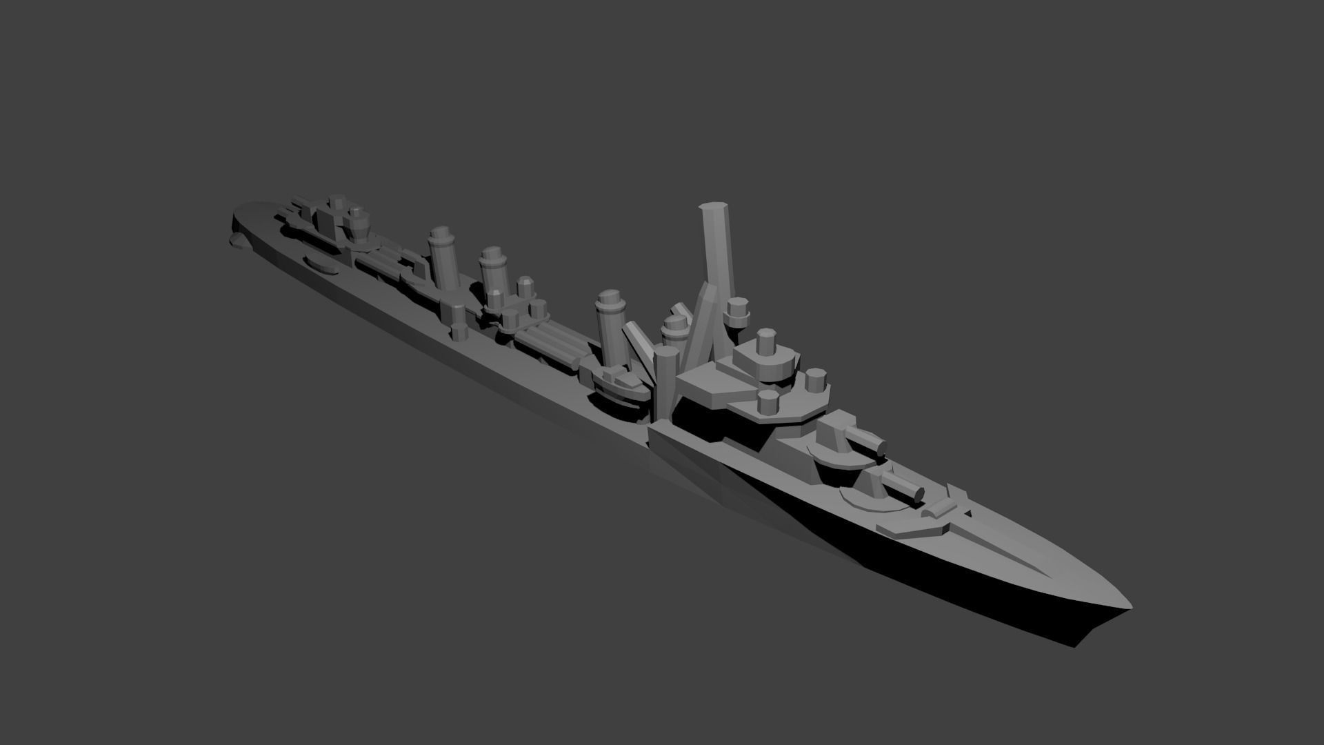 French Miniature WWII Warship Collection 3D print model_1