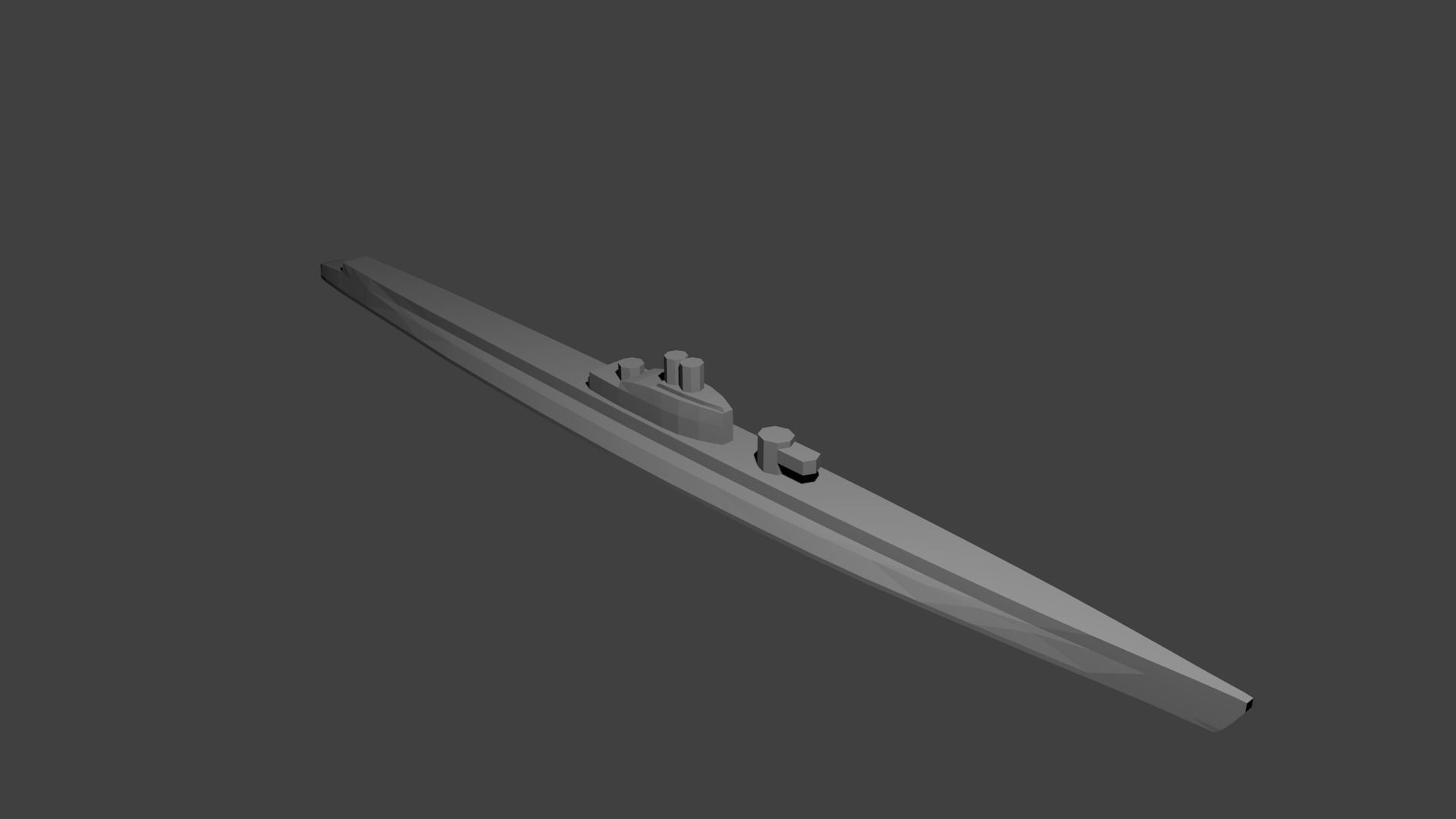 French Miniature WWII Warship Collection 3D print model_13