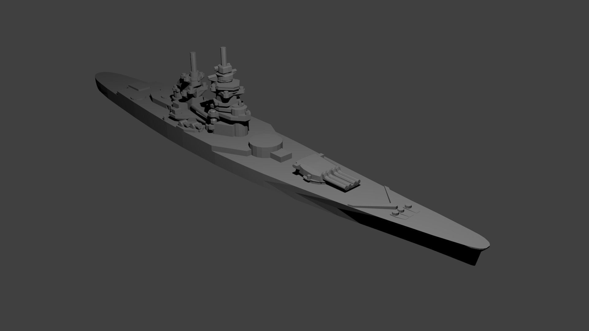 French Miniature WWII Warship Collection 3D print model_15