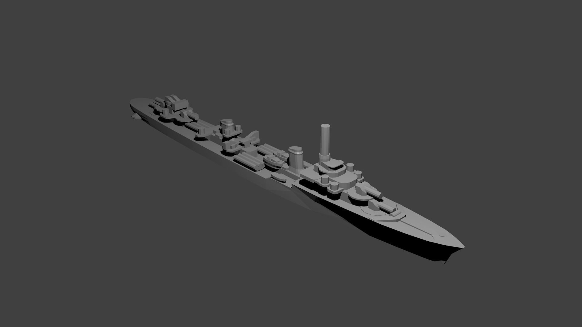 French Miniature WWII Warship Collection 3D print model_12
