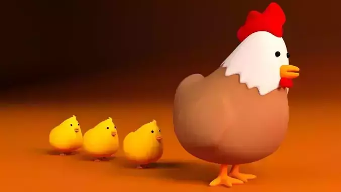 Cartoon Chickens
